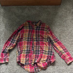 SO Multicolor Plaid Button-Down Shirt